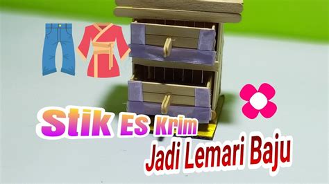 Untuk cara membuat kotak penyimpanan kerajinan dari stik es krim memang terbilang sangatlah sederhana, dan cara pembuatanya hanya perlu cukup menyilangkan stik es krim saja. Cara Membuat Lemari dari Stik es krim - YouTube