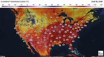 Temperature Map Of Usa Today - map of interstate