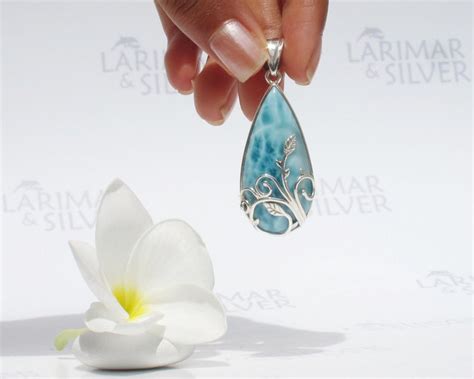 Sold Out Larimarandsilver Pendant Tear Of Gaia Sea Blue Larimar