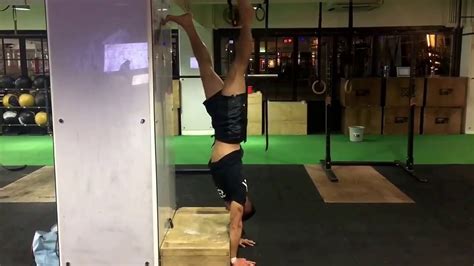 Block Assisted Wall Facing Handstand Youtube