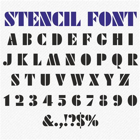 Stencil Font Svg Stencil Letters Alphabet Svg Stencil Svg Etsy My XXX