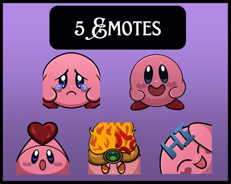 Kirby Emote Pack 1 Etsy