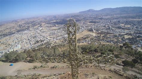 Ethiopia Tigray The Heart Of Adigrat City From The Sky Drone Shoot