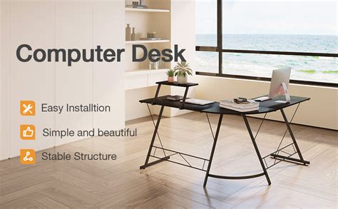 Do not allow children to climb on unit. Amazon.com: Casaottima L Shaped Gaming Desk, 51" Home ...