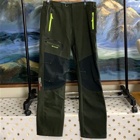 Outdoor Sport Pants Nwot Exstretch Green Insulated Waterproof Size