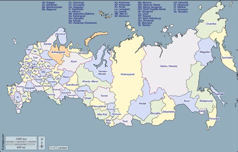 Mapa De Rusia Con Nombres Pol Tico Y F Sico
