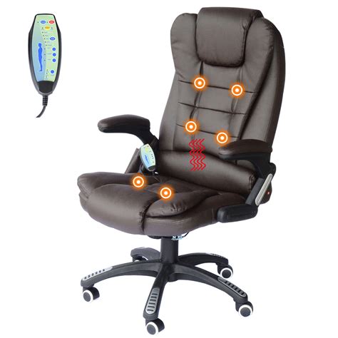 Heated Vibrating Office Massage Chair Executive Ergonomic Computer Desk