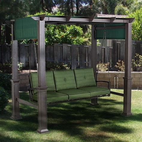 Also, the sunshade or canopy of the best choice lounge is molded like a parasol which can be removed later on according to your need. Outdoor Patio Pergola Swing Replacement Canopy Garden ...