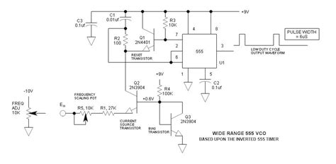 Wide Frequency Range 555 Vco
