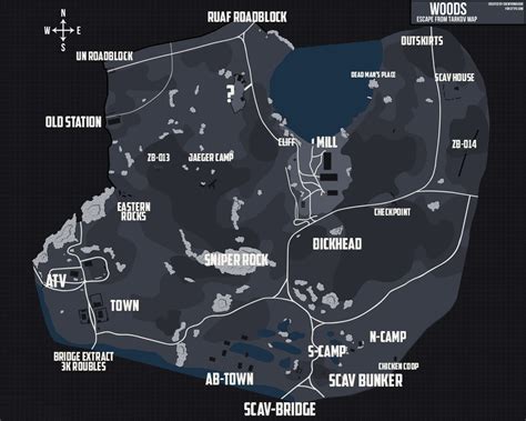 Escape From Tarkov Woods Map Extraction Woods Map With Labels New