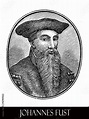 "Portrait of Johann Fust (1400 – 1466), rich banker in Mainz Germany ...