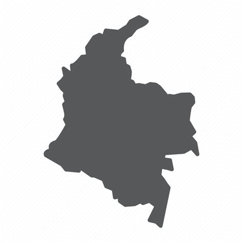 Colombia Columbia Map Country Travel Geography Contour Icon