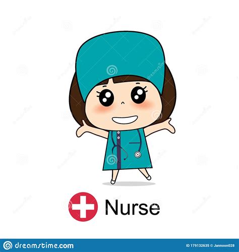 Cartoon Character Nurse Design Medical Worker Medical Concept Vector