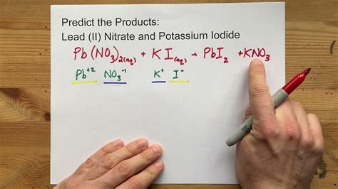 Predict The Products Pb NO KI Lead II Nitrate Potassium Iodide YouTube