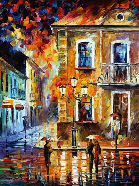 City Painting Night Painting Oil Painting Abstract Canvas Painting