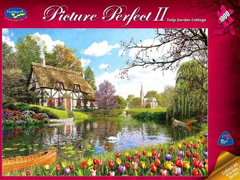 Holdson Picture Perfect Ii Tulip Garden Cottage Puzzle 1000 Pieces