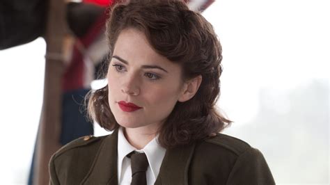 agents of shield hayley atwell reveals whether peggy carter will appear on show hello