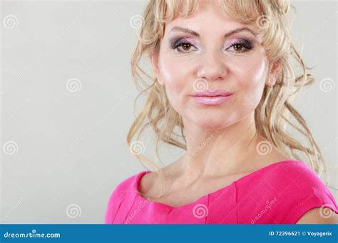 Attractive Blonde Mature Woman Portrait Stock Image Image Of Clothing