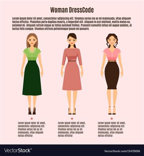 Woman Dress Code Infographic On Pink Royalty Free Vector Dress Codes Dress Womens Dresses