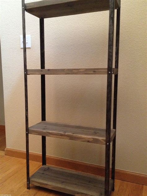 Finished Industrial Shelving Diy Form Ikea Industrial Shelving