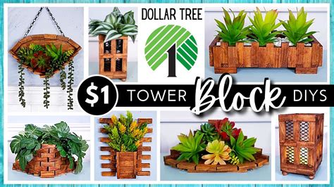 NEW DOLLAR TREE DIY With TUMBLING TOWER BLOCKS Home Decor Easy Multi Purpose DIYs MUST