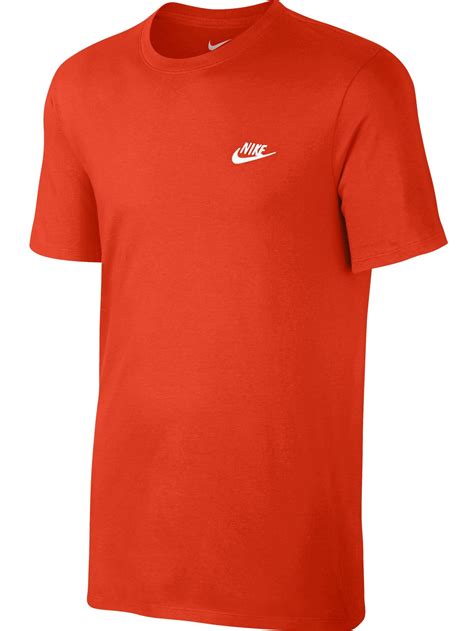 Nike Nike Sportswear Embroidered Swoosh Logo Mens T Shirt Orange