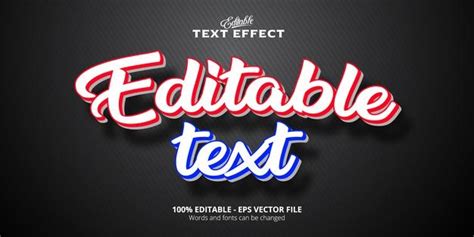 Premium Vector Editable Text Effect White Text