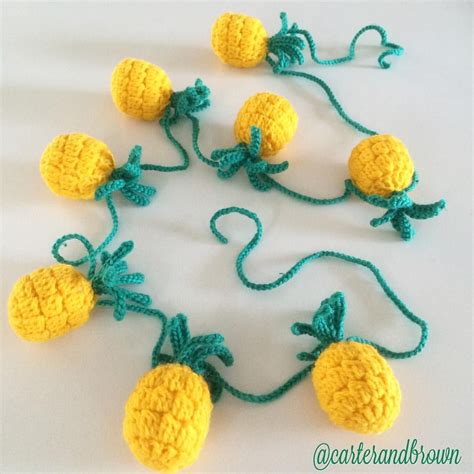 Cute Pineapple Bunting Crochet Crochetpineapple Bunting Similar
