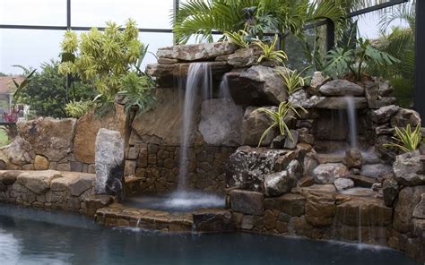 Lucas Lagoons Waterfall Architectural Pool Remodel