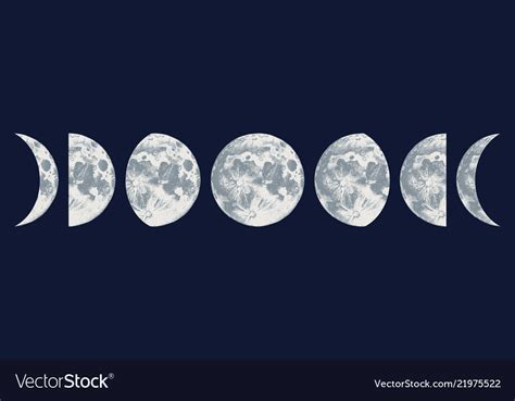 Moon Phases Circle Svg