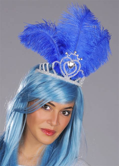 Royal Blue Feather Showgirl Headdress Ebay