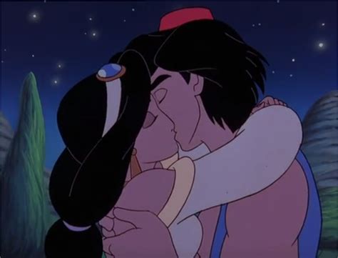 Jasmine And Aladdin Sharing A Romantic Kiss Aladdin And Jasmine Aladdin Disney Jasmine