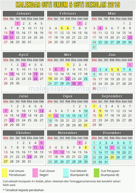 Cuti khas 22 mei 2019 9 jun 2019 ramadan & aidil (rabu) (ahad) fitri cuti sekolah 6 sep 2019 15 sep 2019 penggal 2 (jumaat) (ahad). Calendar 2019 Malaysia Cuti Sekolah | Qualads