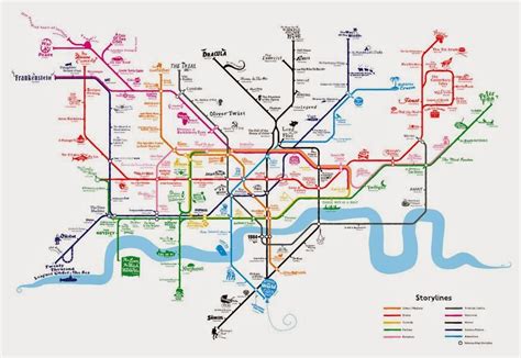 The Frivolous Bibliophile Storylines A London Tube Map Of Literary Genres