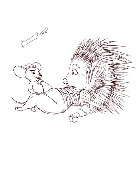 Rule 34 Ash Sing Bottomless Duo Female Hair Interspecies Mike Sing Mouse Nude Porcupine