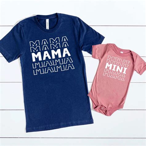 Mama Mini Shirt Mommy And Me Outfit Mommy And Me Shirt Etsy