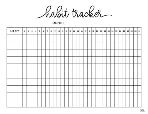 Habit Tracker Printables We Ve Allowed Space For You To Fill In The