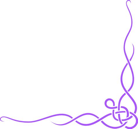 Purple Scroll Ribbon Border Clip Art At Vector Clip Art