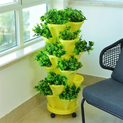 Stackable Flower Tower Planter With Flow Grid System 2021 Release