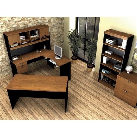 Az l1 life concept writing computer desk modern simple study desk industrial style folding laptop table for home office notebook desk dark brown and black frame 39.4 inch. Bestar Innova Entire Collection Kit in Tuscany Brown ...