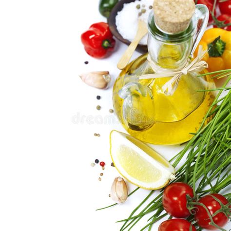Olive Oil And Ingredients Stock Image Image Of Napkin 23329783