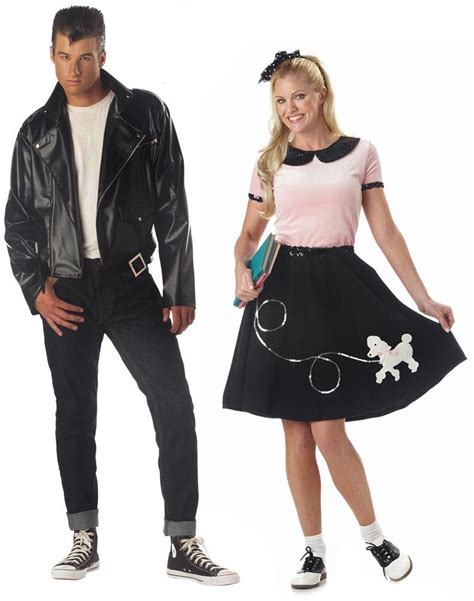 50s Greaser And Poodle Skirt Disfraces Retro Vestuario De Los 80s Y