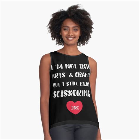 Im Not Into Arts And Crafts But I Enjoy Scissoring Tribadism Sleeveless Top By H44k0n Redbubble