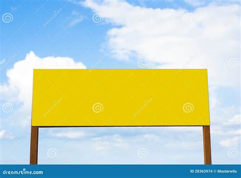 Yellow Board Stock Photo Image Of Metal Information 28363974