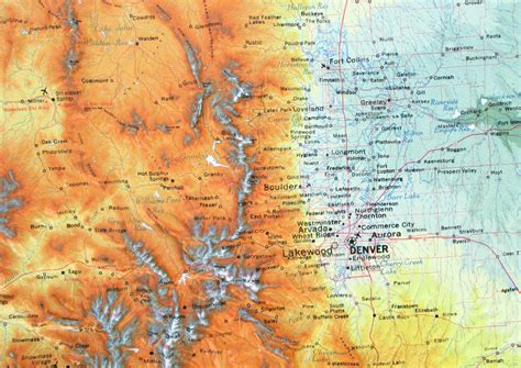 Colorado Raised Relief 3d Map