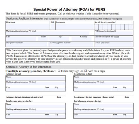 Free 11 Sample Special Power Of Attorney Forms In Pdf Ms Word