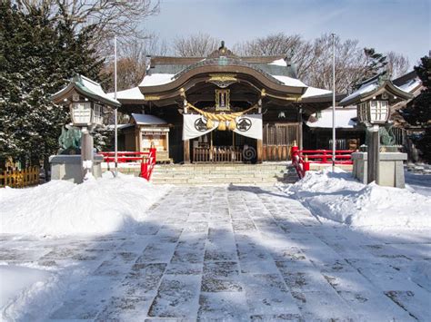 Nemuro Kotohira Shrine On Winter Morning Nemuro Hokkaido Japan