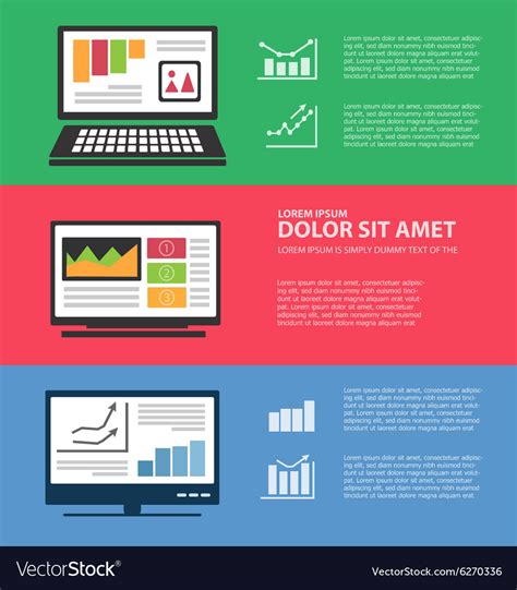 Infographics With Computers Royalty Free Vector Image