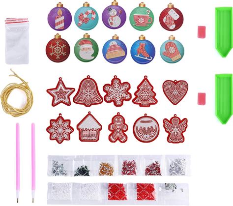 Diy 5d Diamond Painting Christmas Hanging Ornament Kits Handmade