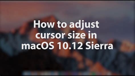 How To Increase Cursor Size On You Mac Youtube